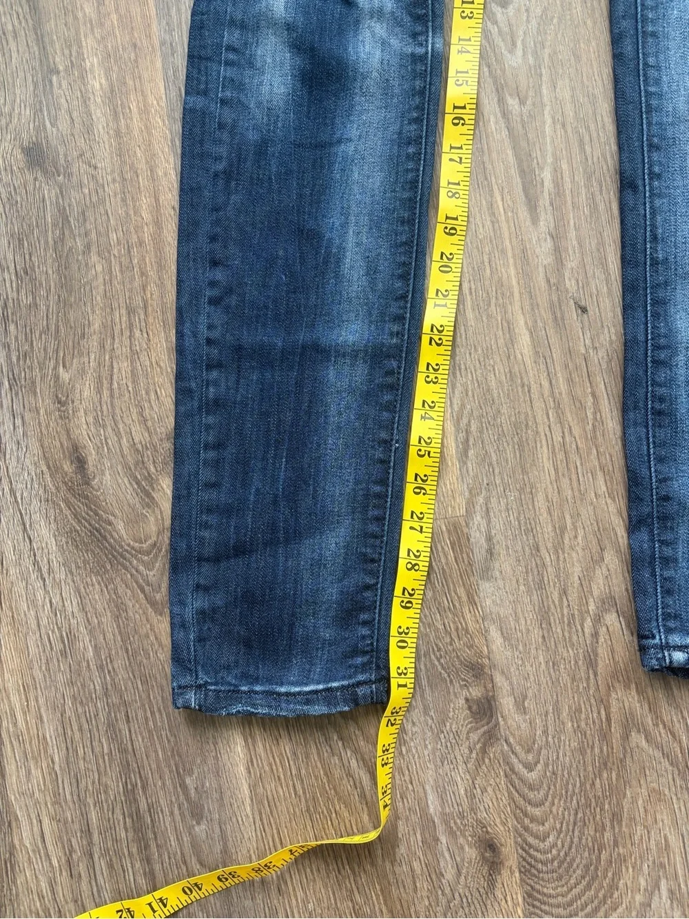 Machine Y2K Low Rise Distressed Skinny Jeans Women’s Size 9 Dark Wash Stretch